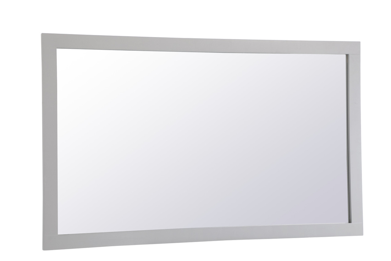 ELEGANT DECOR VM26036GR Aqua rectangle vanity mirror 60 inch in Grey