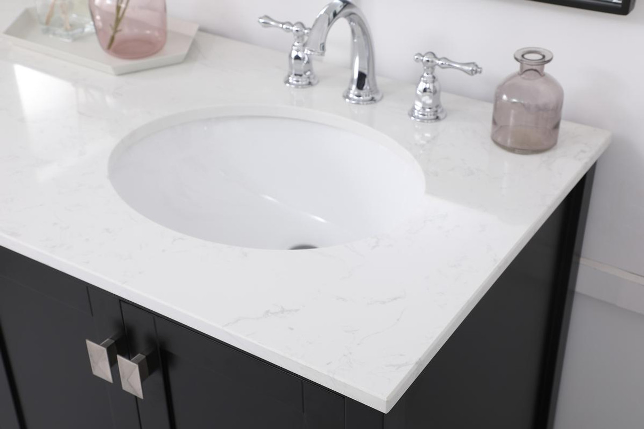 ELEGANT DECOR VF18860DBK 60 inch Double Bathroom Vanity in Black ELEGANT DECOR VF18860DBK 60 inch Double Bathroom Vanity in Black