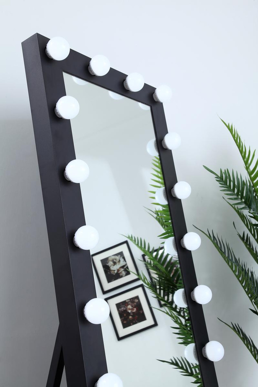 Elegant Decor MRE32471BK Brenda 24 inch by 71 inch plug in LED 5000K mirror in black