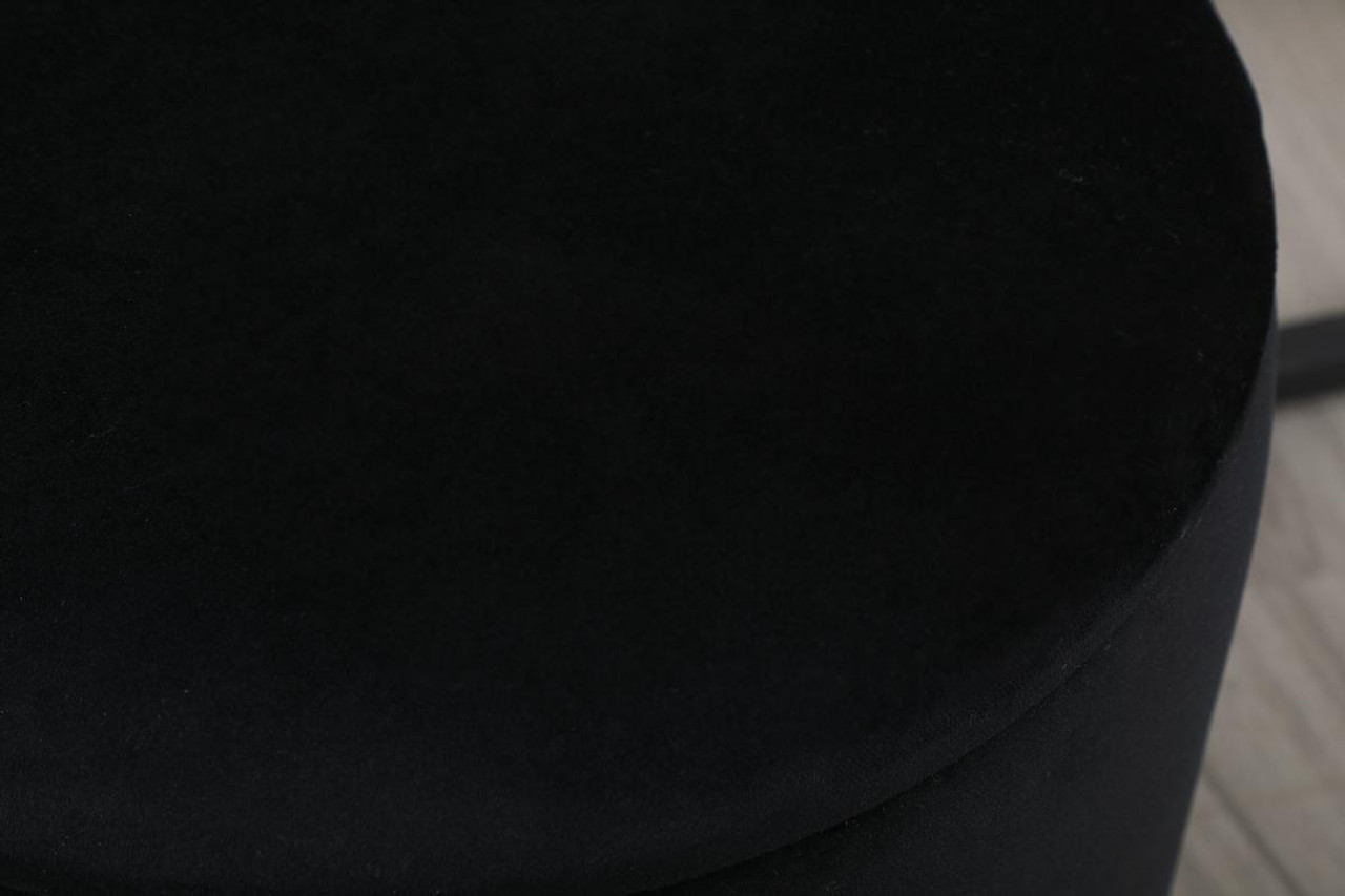 Elegant Decor OT1015BK Ozman round 14 inch ottoman in black