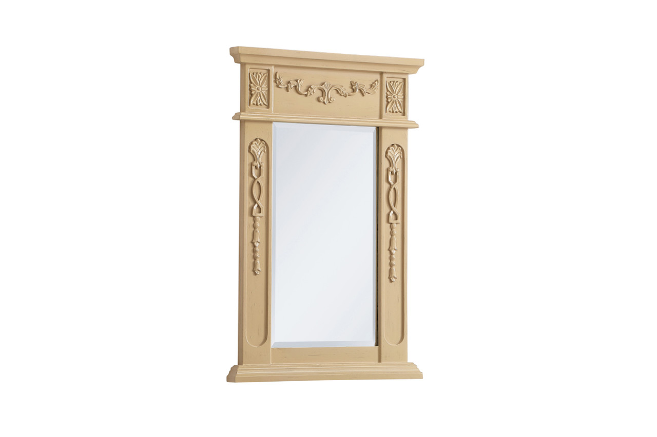 Elegant Decor VM11828LT Wood frame mirror 18 inch x 28 inch in Light Antique Beige