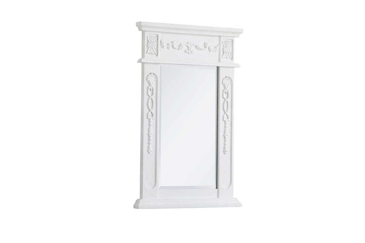 Elegant Decor VM11828AW Wood frame mirror 18 inch x 28 inch in Antique White