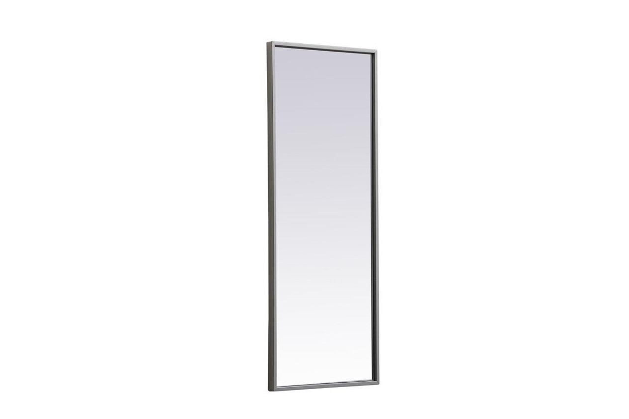 Elegant Decor MR41436GR Metal frame rectangle mirror 14 inch x 36 inch in Grey