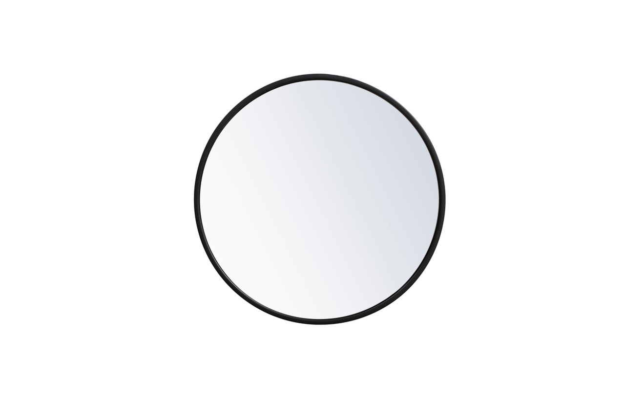 Elegant Decor MR4818BK Metal frame round mirror 18 inch in Black