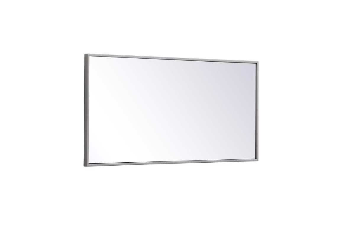 Elegant Decor MR41836GR Metal frame rectangle mirror 18 inch x 36 inch in Grey
