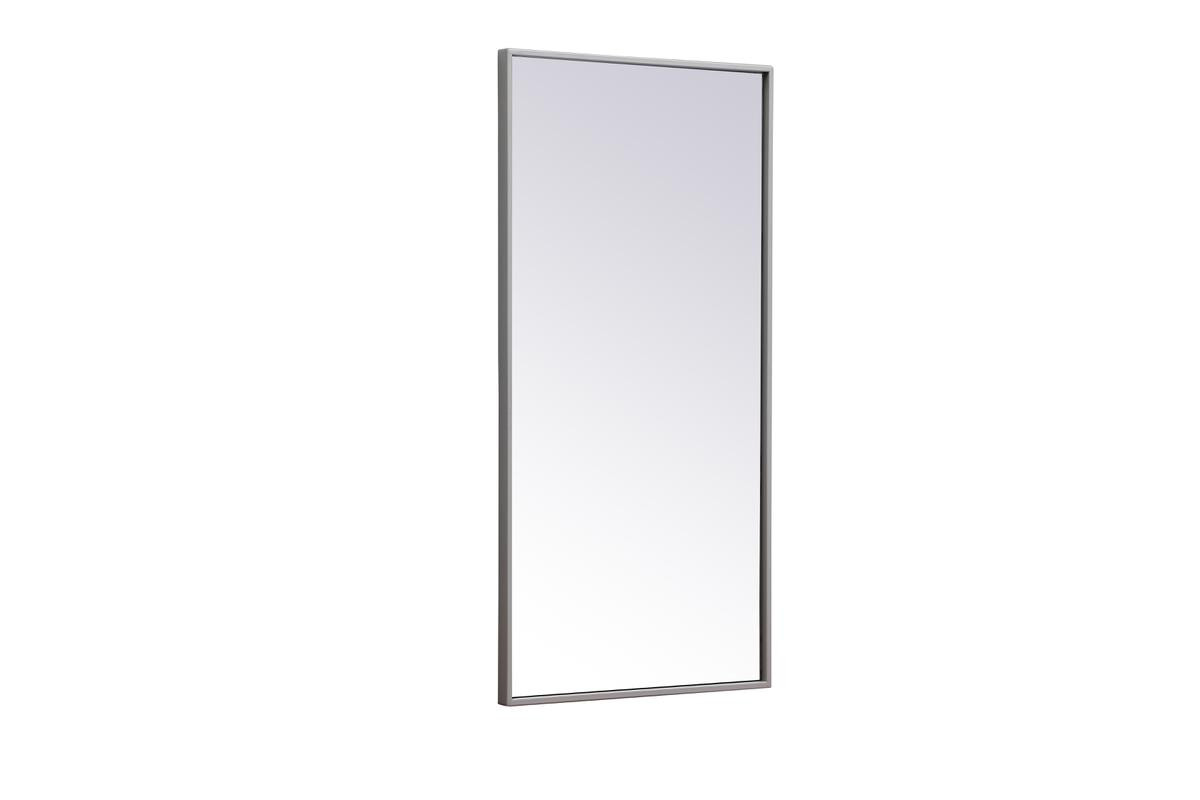 Elegant Decor MR41836GR Metal frame rectangle mirror 18 inch x 36 inch in Grey