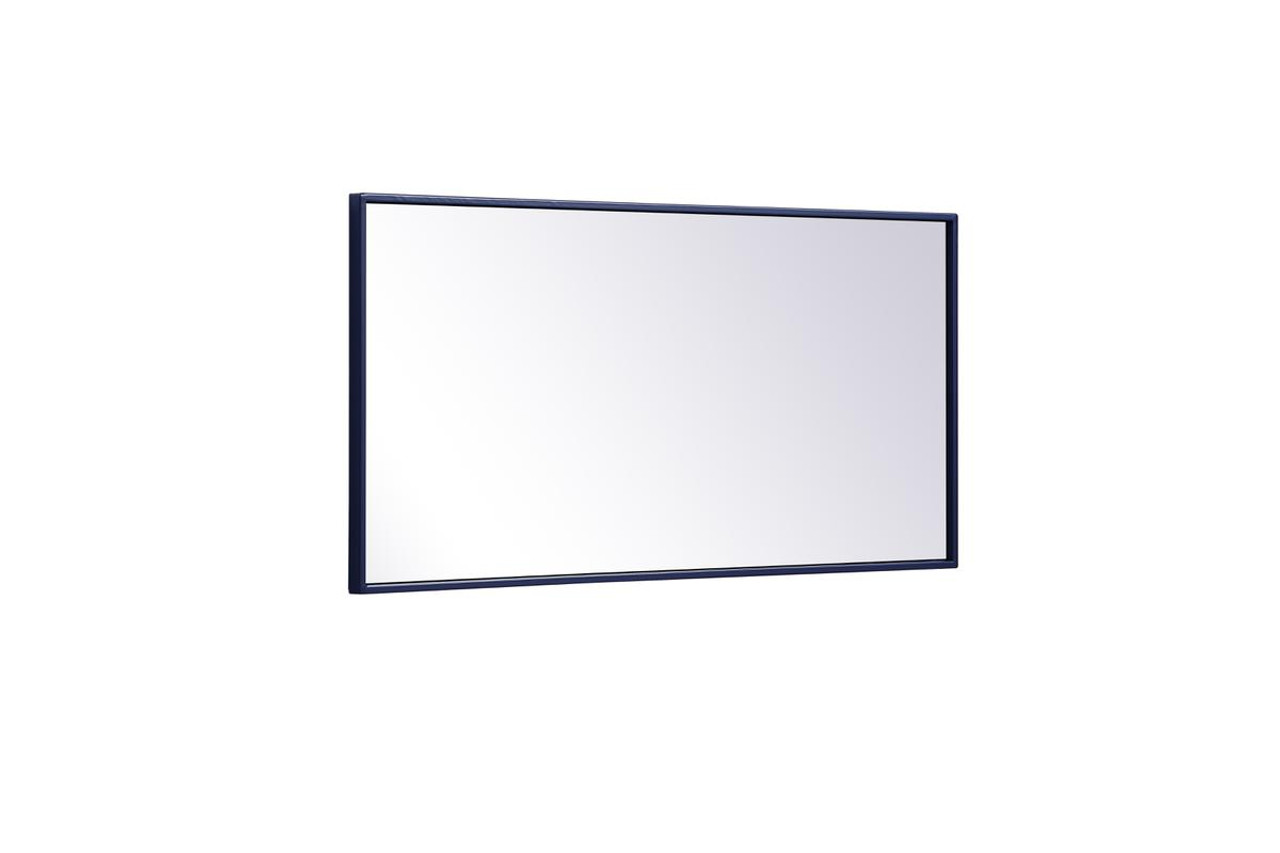 Elegant Decor MR41836BL Metal frame rectangle mirror 18 inch x 36 inch in Blue