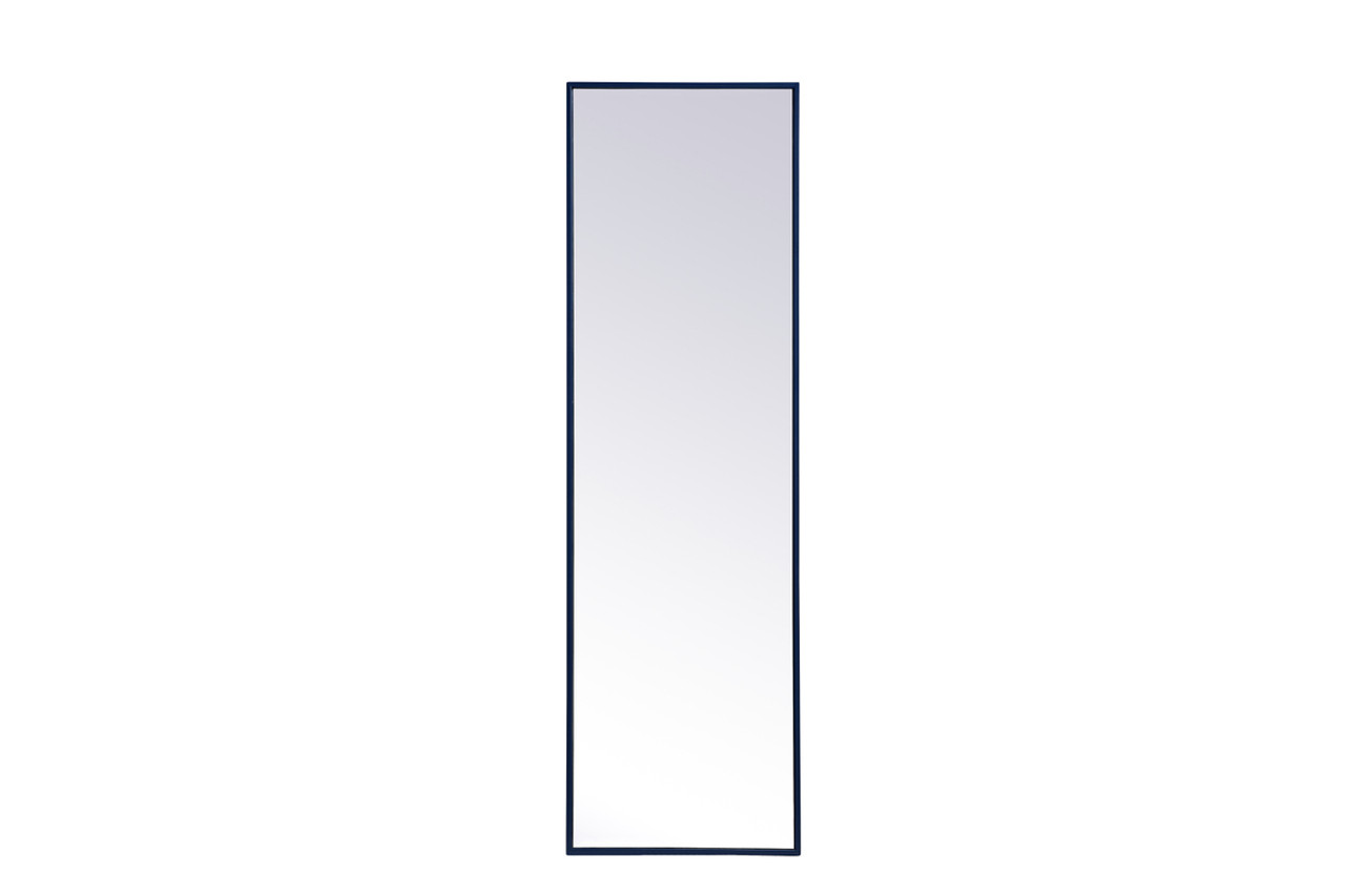 Elegant Decor MR4081BL Metal frame rectangle mirror 18x 60 inch in Blue