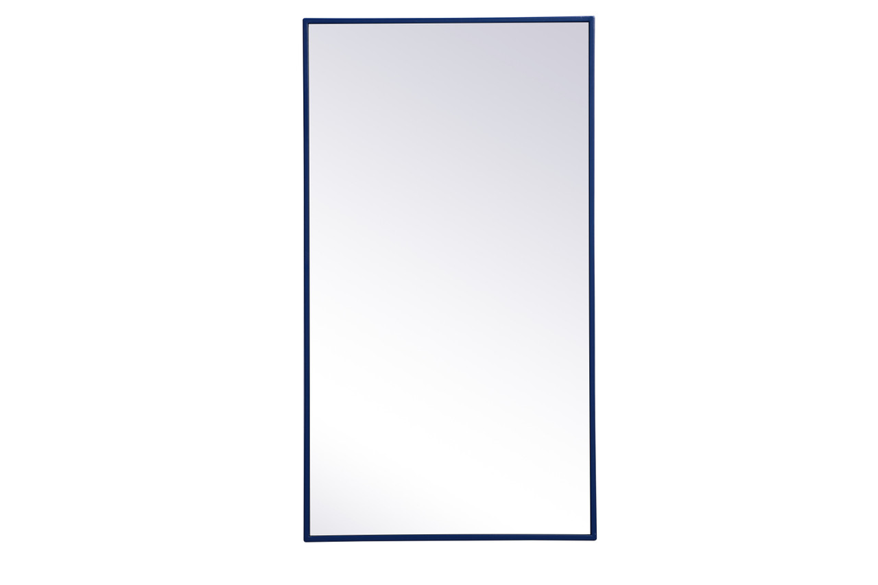 Elegant Decor MR42036BL Metal frame rectangle mirror 20 inch x 36 inch in Blue