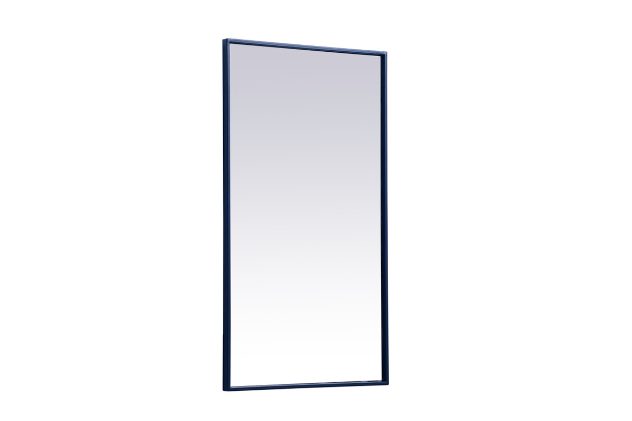 Elegant Decor MR42036BL Metal frame rectangle mirror 20 inch x 36 inch in Blue