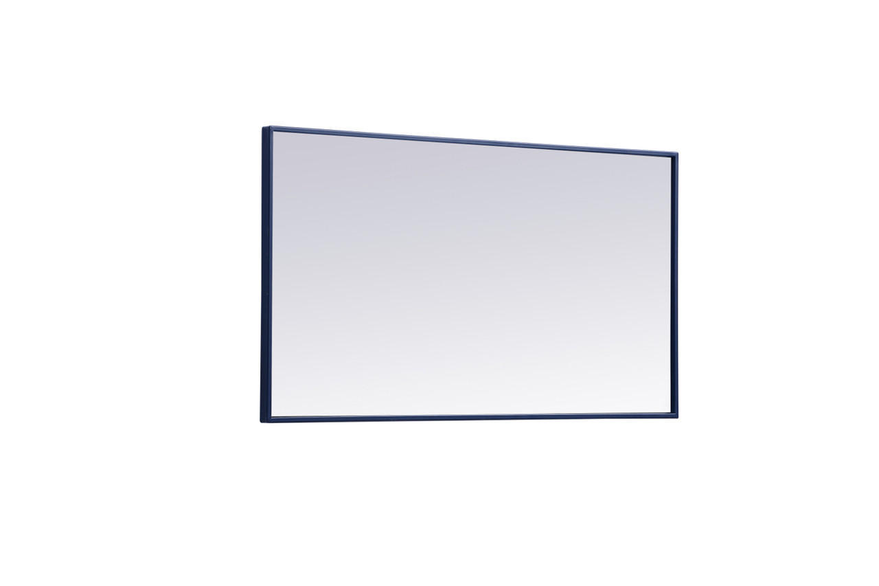 Elegant Decor MR42036BL Metal frame rectangle mirror 20 inch x 36 inch in Blue