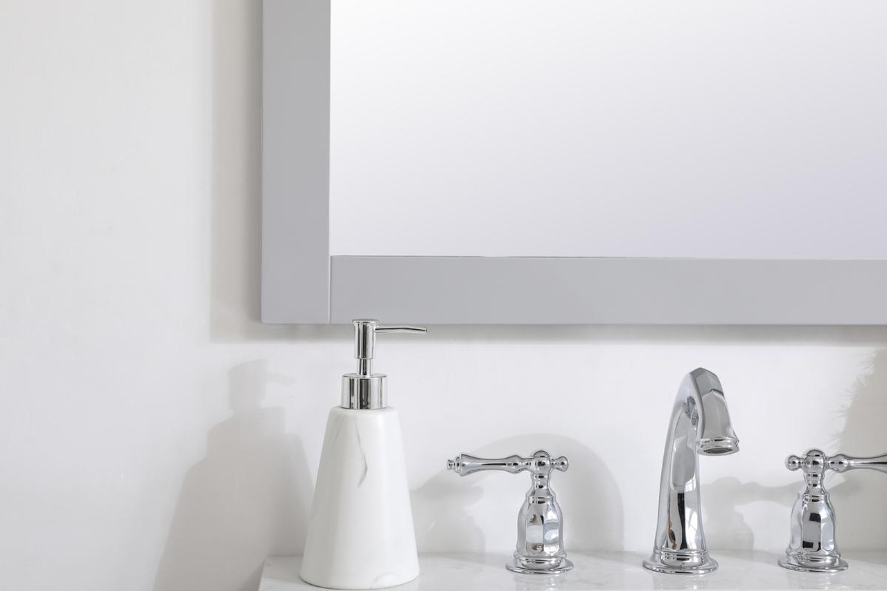 Elegant Decor VM22432GR Aqua rectangle vanity mirror 24 inch in Grey Elegant Decor VM22432GR Aqua rectangle vanity mirror 24 inch in Grey
