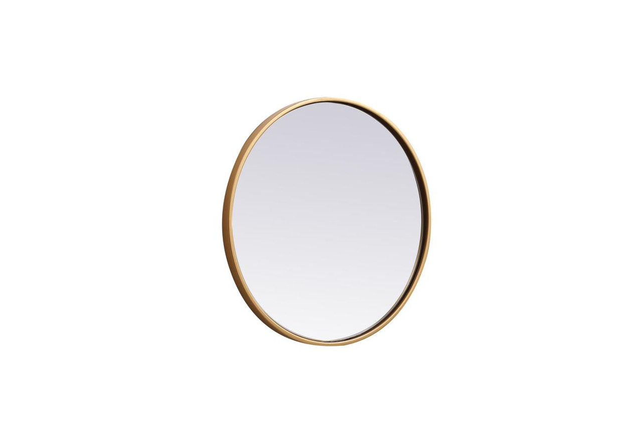 Elegant Decor MR4821BR Metal frame round mirror 21 inch in Brass Elegant Decor MR4821BR Metal frame round mirror 21 inch in Brass