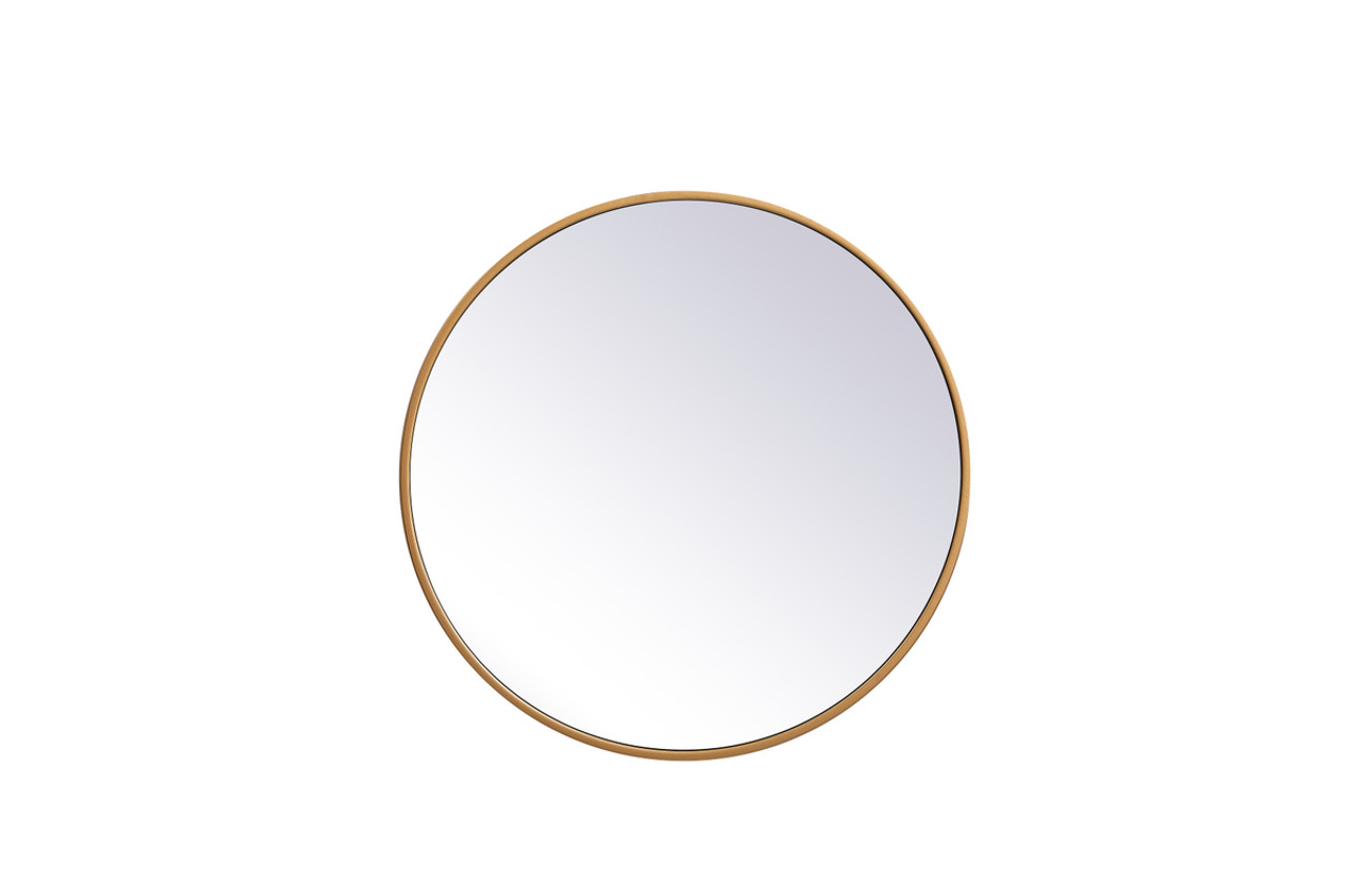 Elegant Decor MR4821BR Metal frame round mirror 21 inch in Brass Elegant Decor MR4821BR Metal frame round mirror 21 inch in Brass