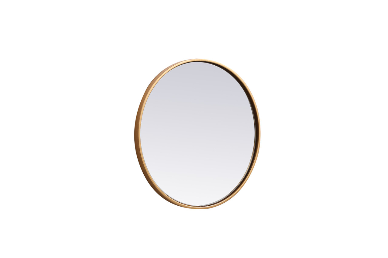 Elegant Decor MR4821BR Metal frame round mirror 21 inch in Brass Elegant Decor MR4821BR Metal frame round mirror 21 inch in Brass