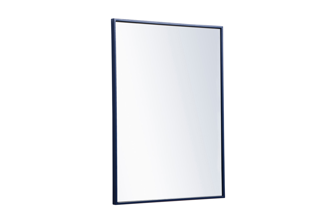 Elegant Decor MR4071BL Metal frame rectangle mirror 24x 32 inch in Blue