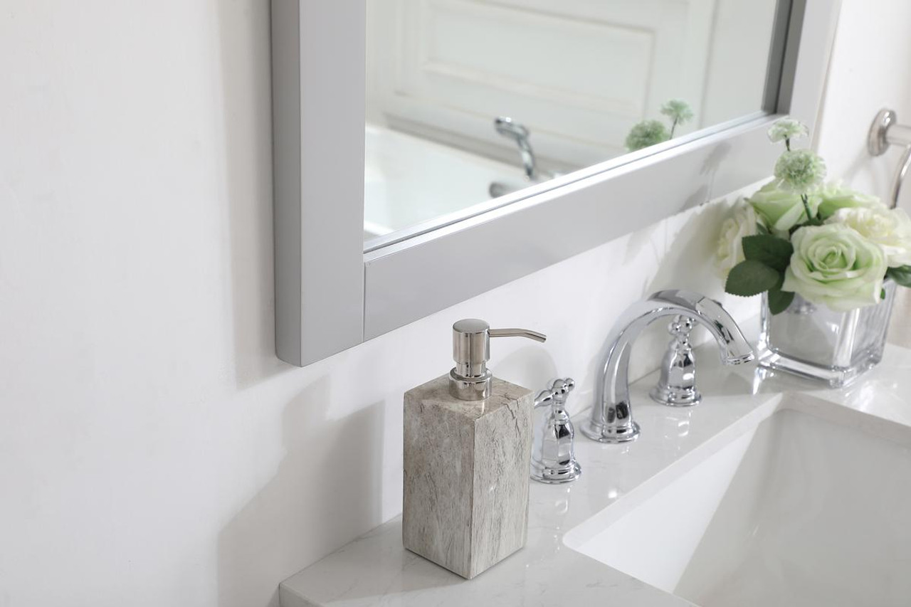 Elegant Decor VM23036GR Aqua rectangle vanity mirror 30 inch in Grey Elegant Decor VM23036GR Aqua rectangle vanity mirror 30 inch in Grey