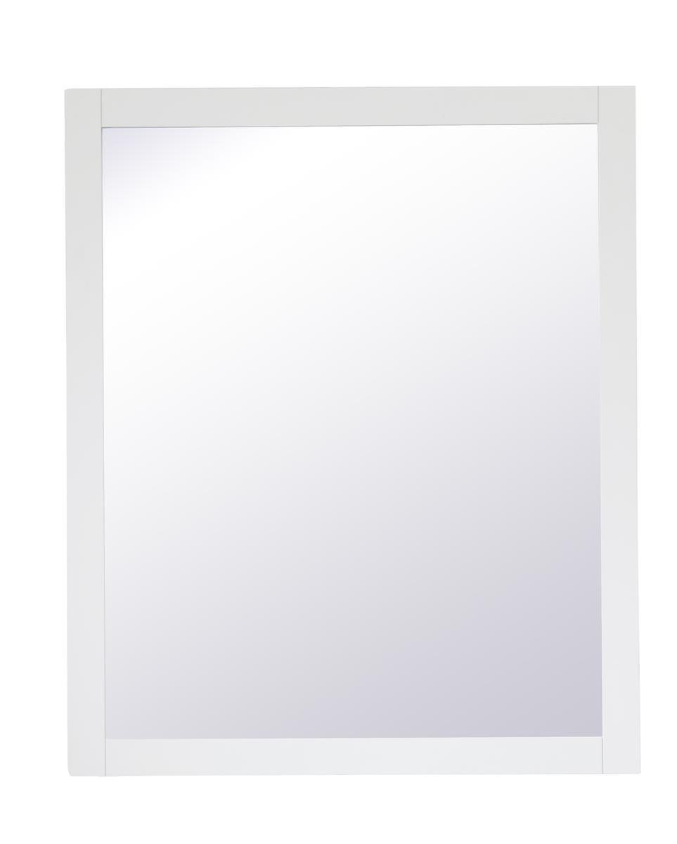 Elegant Decor VM23036WH Aqua rectangle vanity mirror 30 inch in White