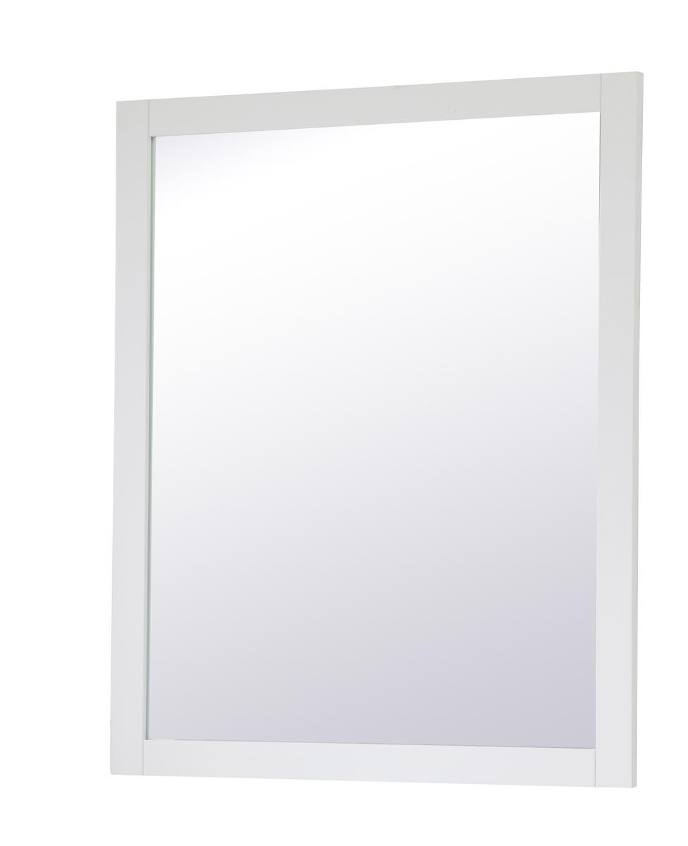 Elegant Decor VM23036WH Aqua rectangle vanity mirror 30 inch in White