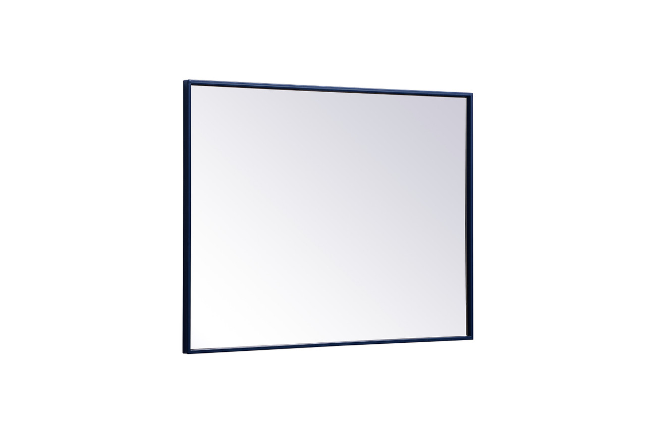 Elegant Decor MR42736BL Metal frame rectangle mirror 27 inch x 36 inch in Blue