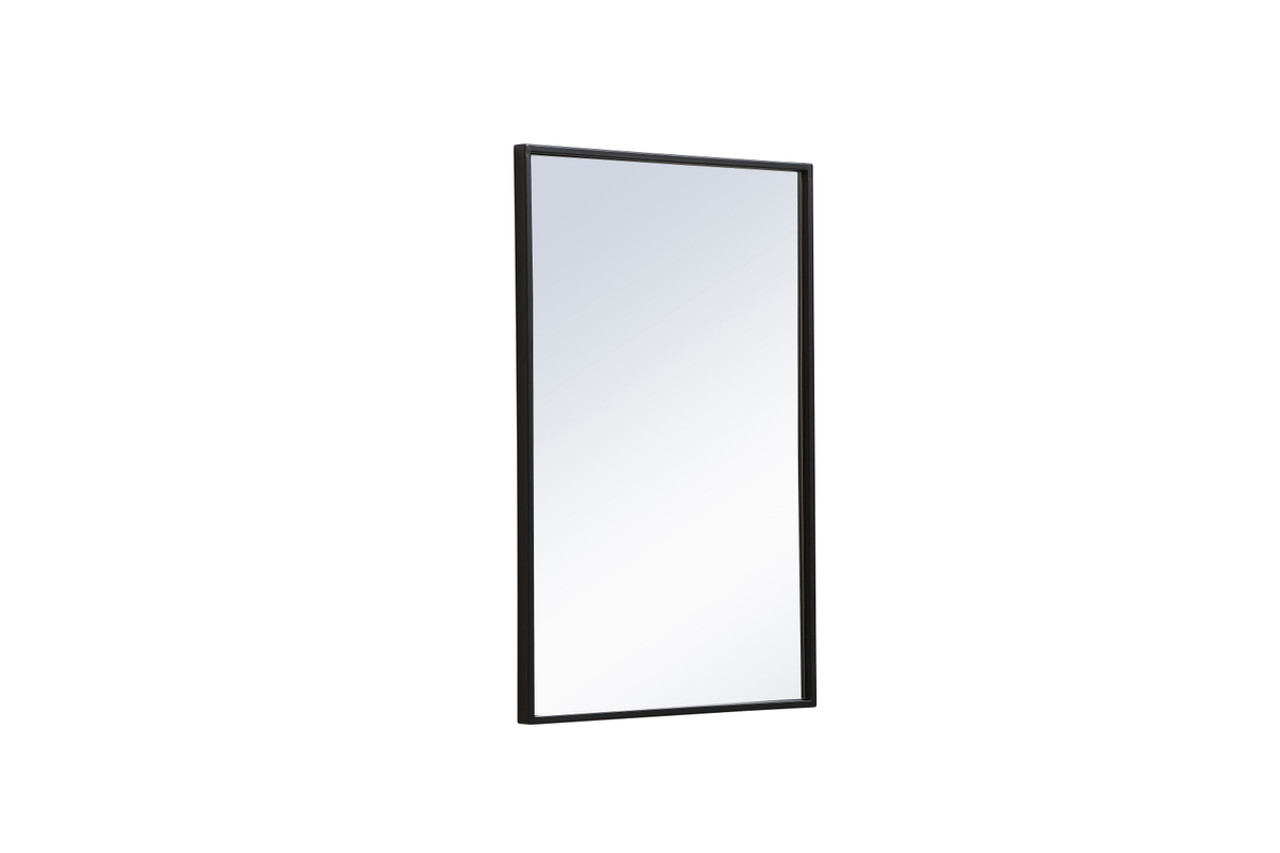 Elegant Decor MR41428S Metal frame rectangle mirror 14x28 inch in silver