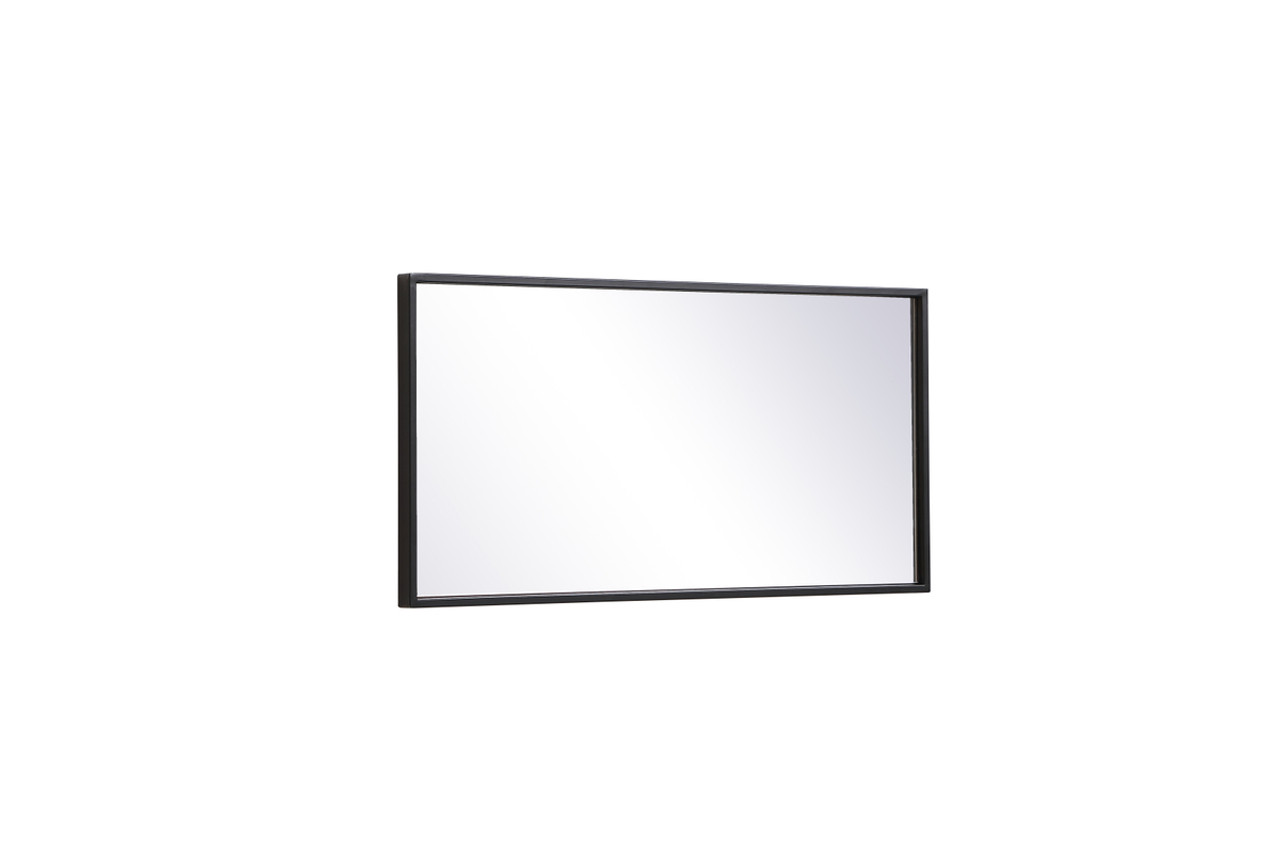 Elegant Decor MR41428BK Metal frame rectangle mirror 14x28 inch in black