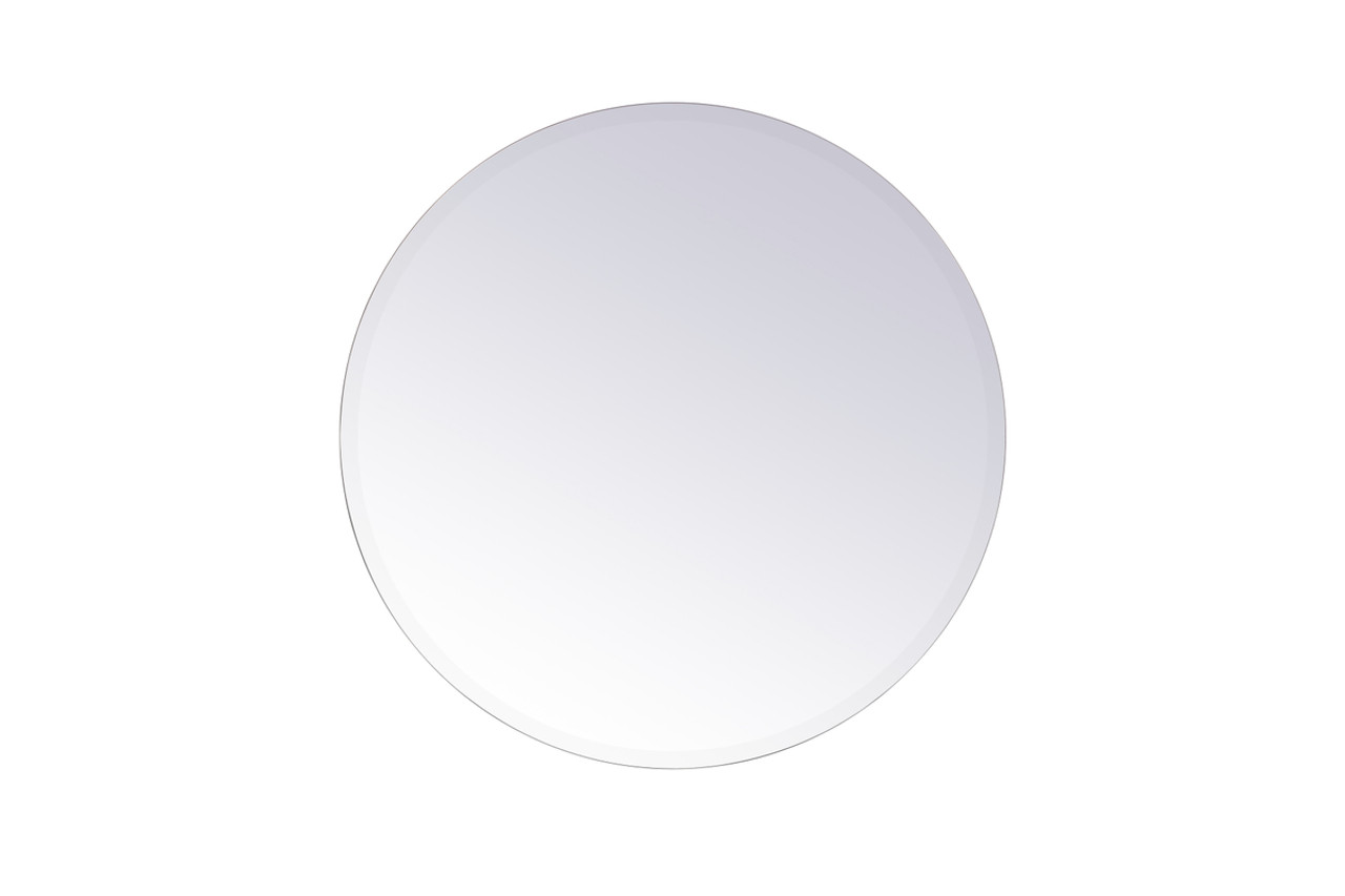 Elegant Decor MR401928 Gracin Round Mirror 28 inch in Clear