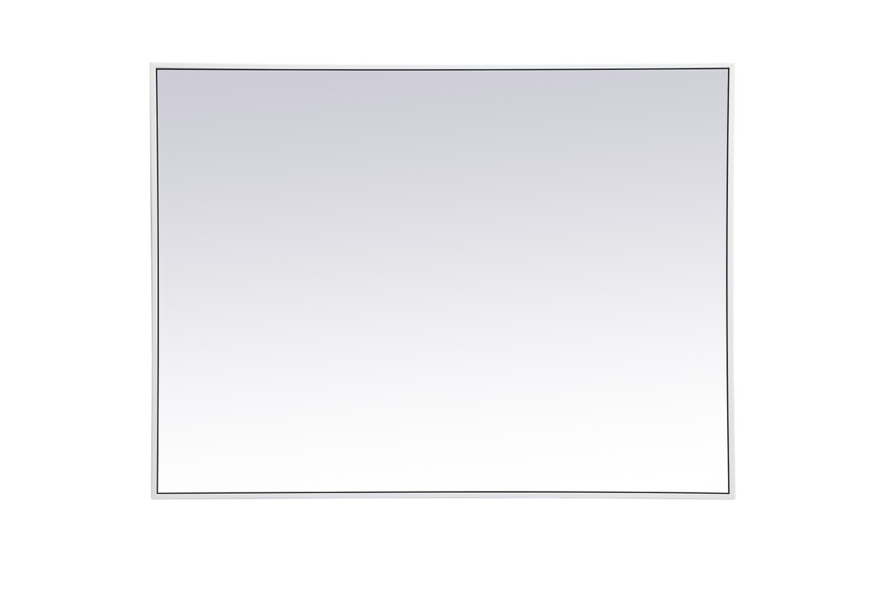 Elegant Decor MR43040WH Metal frame rectangle mirror 30 inch x 40 inch in White