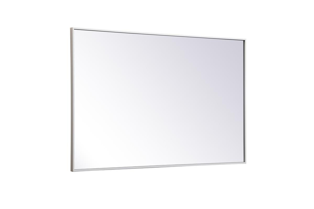 Elegant Decor MR43048WH Metal frame rectangle mirror 30 inch x 48 inch in White