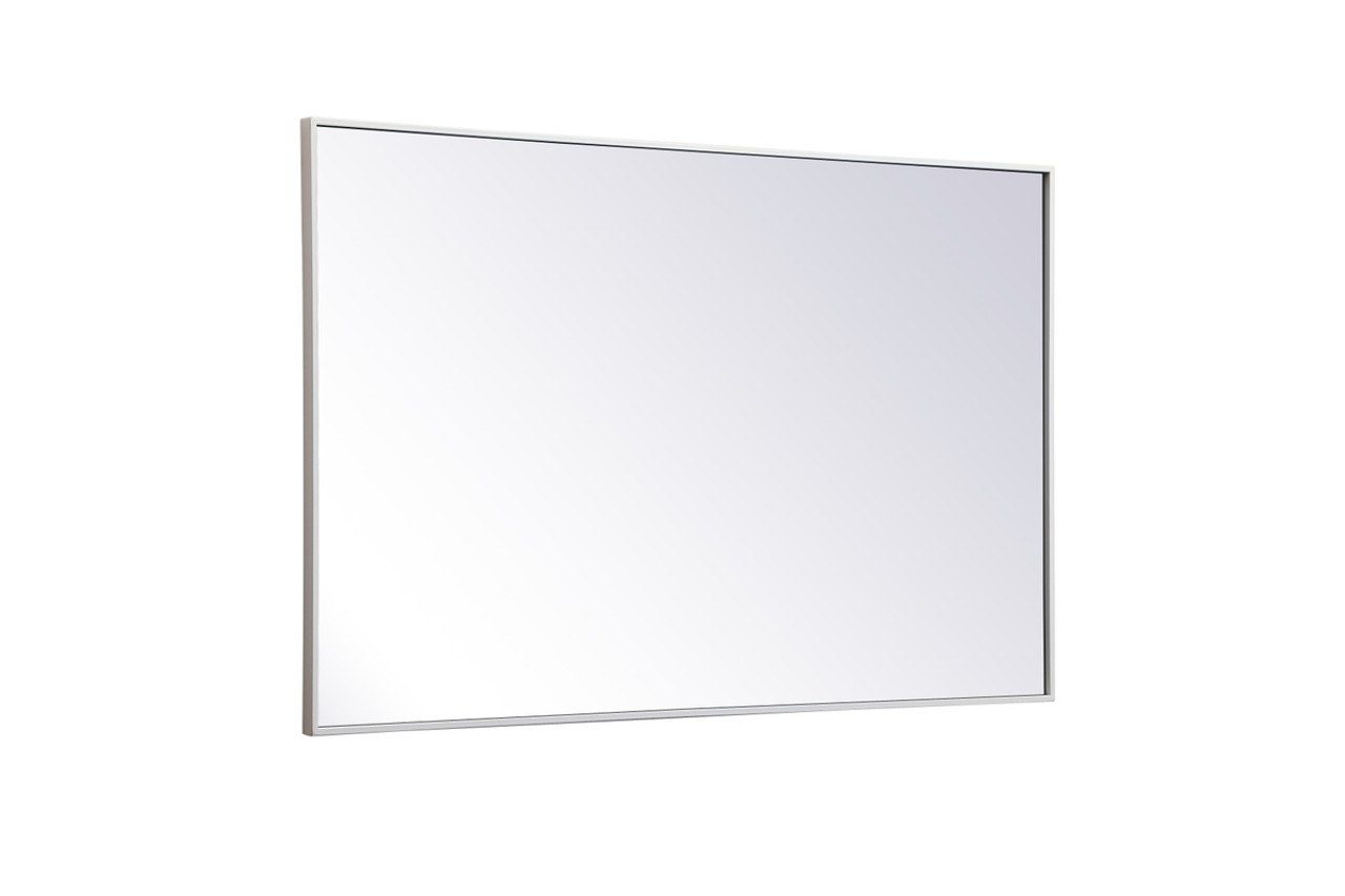 Elegant Decor MR43048WH Metal frame rectangle mirror 30 inch x 48 inch in White