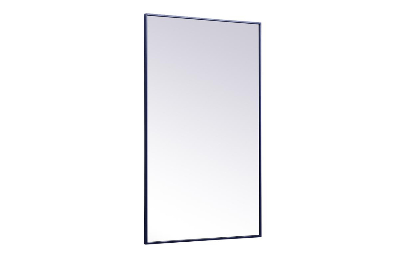 ELEGANT DECOR MR43048BL Metal frame rectangle mirror 30 inch x 48 inch in Blue