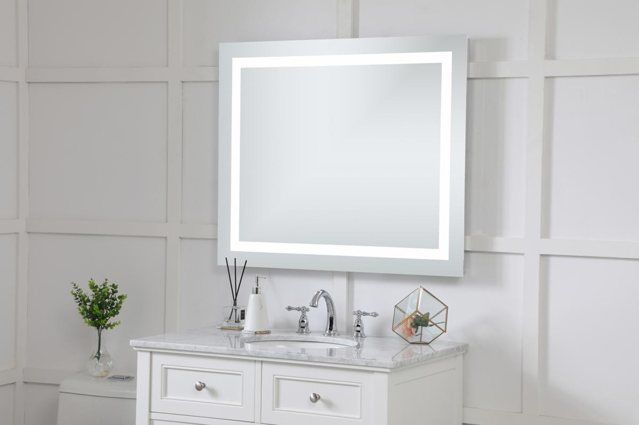 Elegant Decor MRE73036 Hardwired LED Mirror W30 x H36 Dimmable 5000K