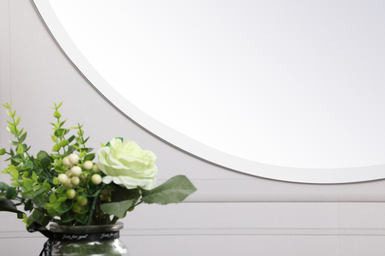 Elegant Decor MR401936 Gracin Round Mirror 36 inch in Clear Elegant Decor MR401936 Gracin Round Mirror 36 inch in Clear