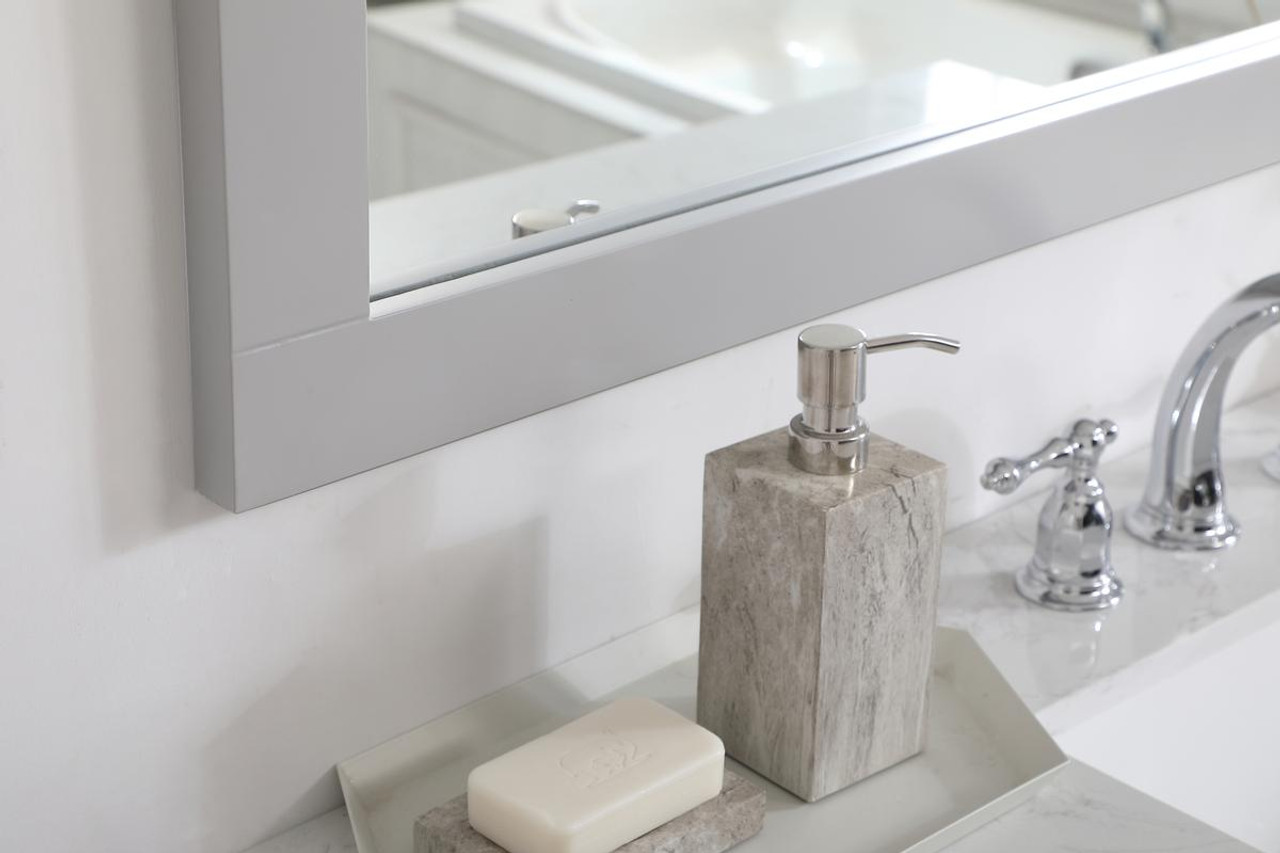 Elegant Decor VM24236GR Aqua rectangle vanity mirror 42 inch in Grey Elegant Decor VM24236GR Aqua rectangle vanity mirror 42 inch in Grey