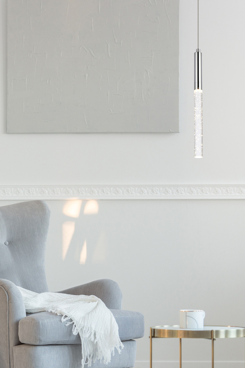 Elegant Lighting 5203D5C Ruelle 1 light Chrome Pendant