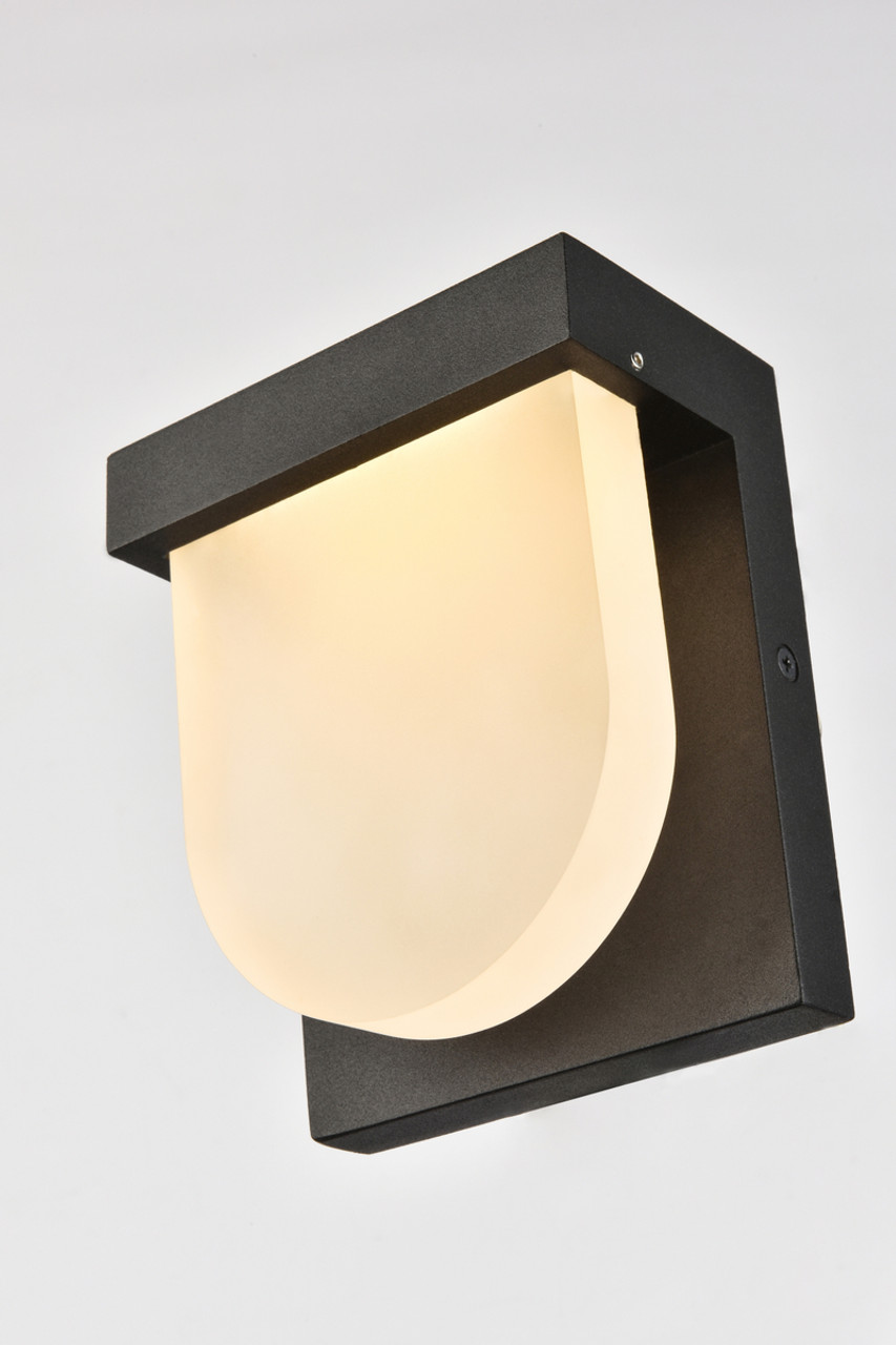 Living District LDOD4009BK Raine Integrated LED wall sconce in black