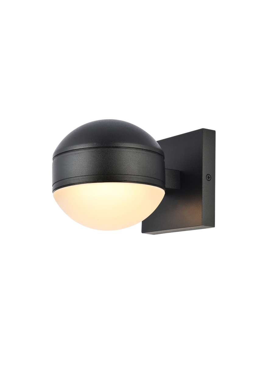 Living District LDOD4011BK Raine Integrated LED wall sconce in black