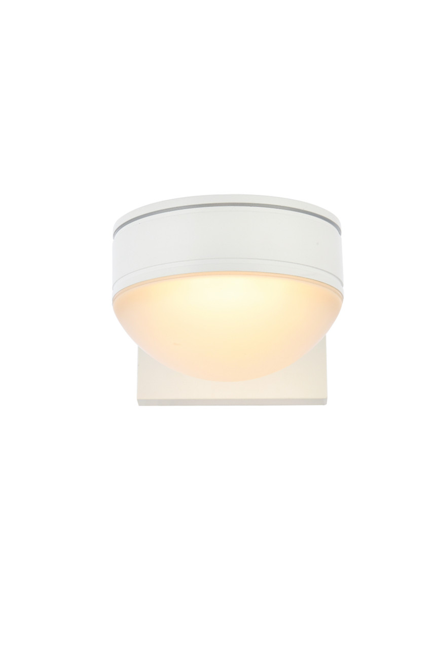 Living District LDOD4014WH Raine Integrated LED wall sconce in white