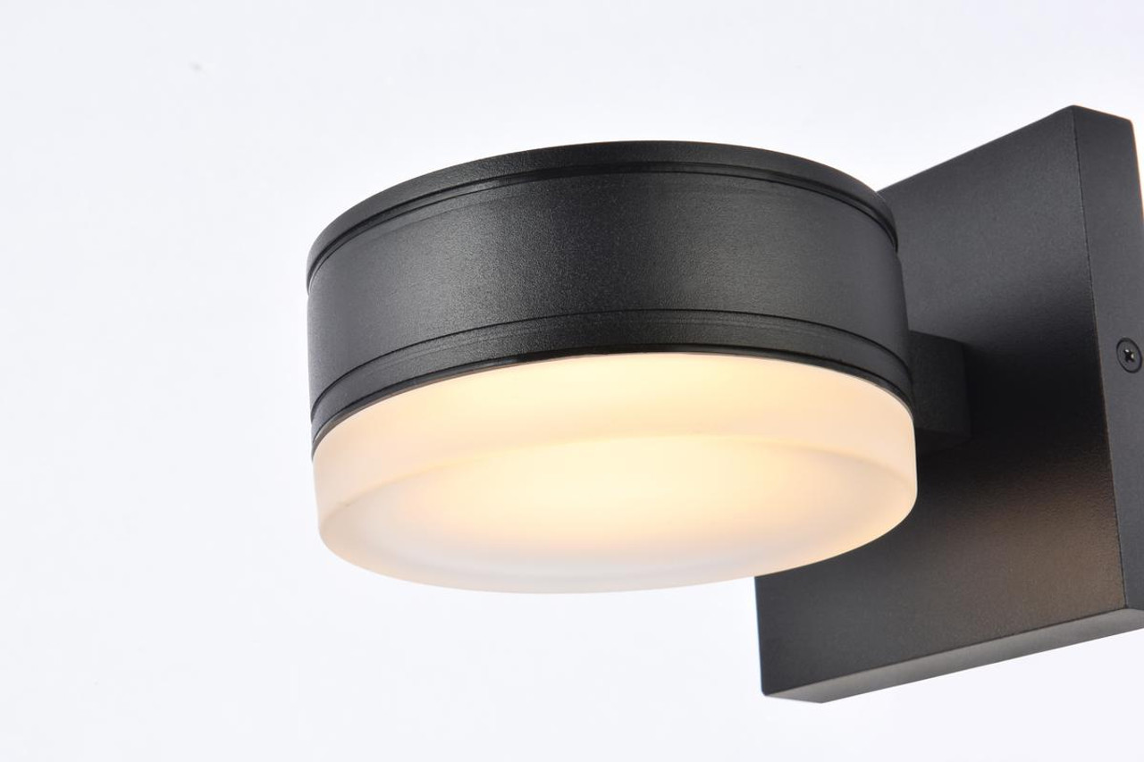 Living District LDOD4013BK Raine Integrated LED wall sconce in black