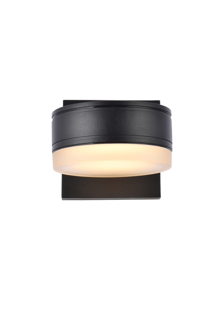 Living District LDOD4013BK Raine Integrated LED wall sconce in black