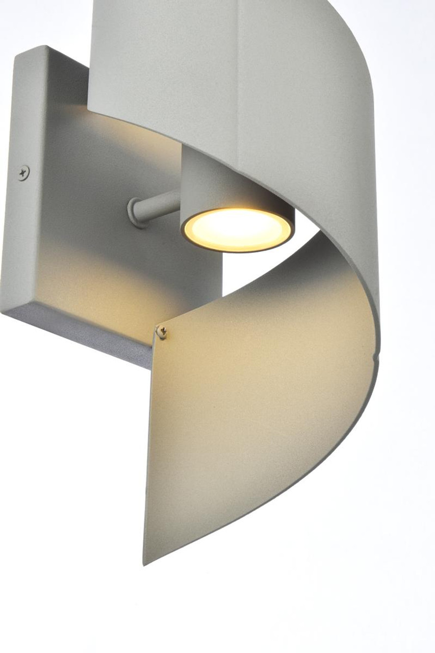 LIVING DISTRICT LDOD4034S Raine Integrated LED wall sconce  in silver