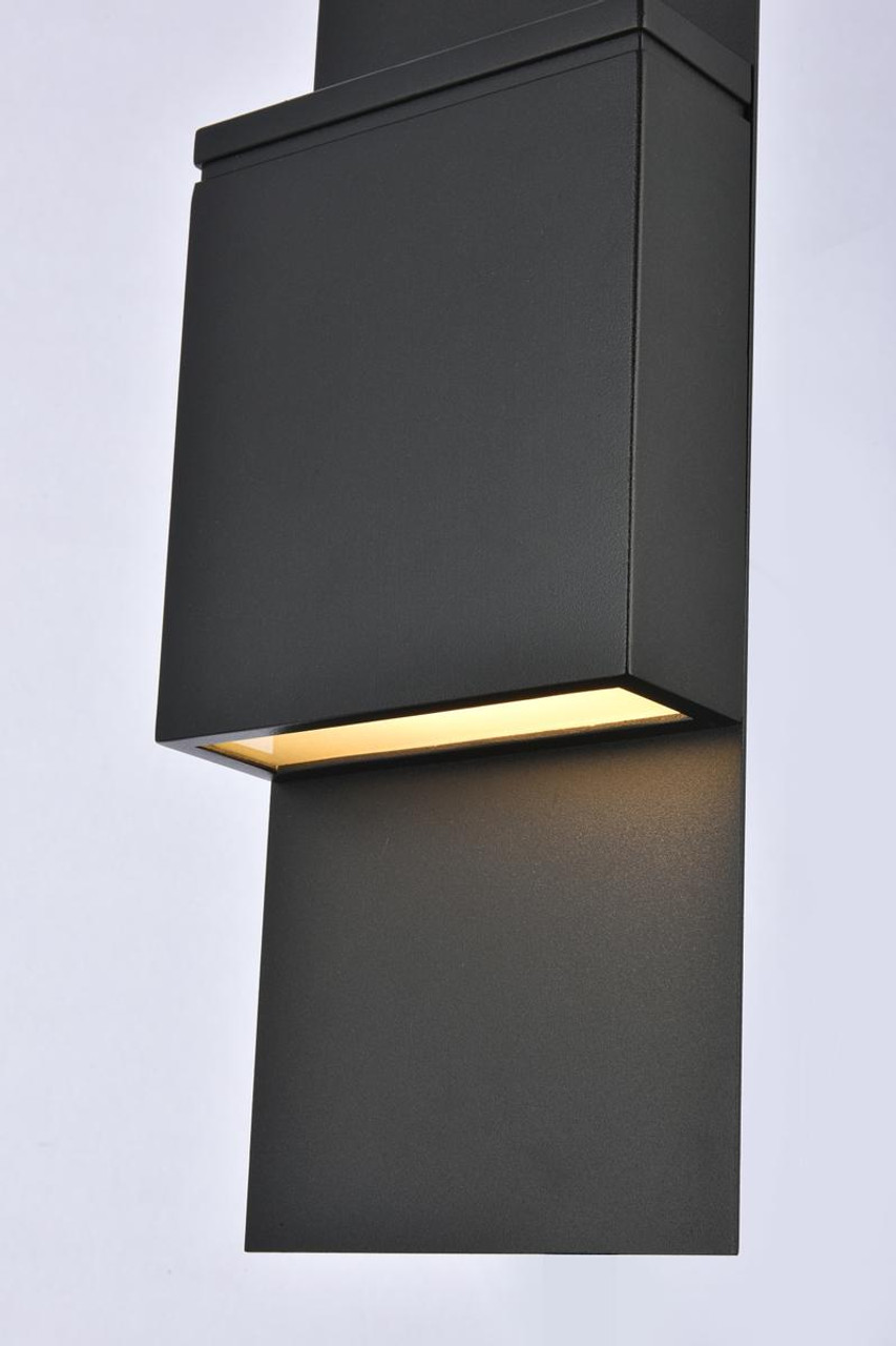 LIVING DISTRICT LDOD4024BK Raine Integrated LED wall sconce  in black