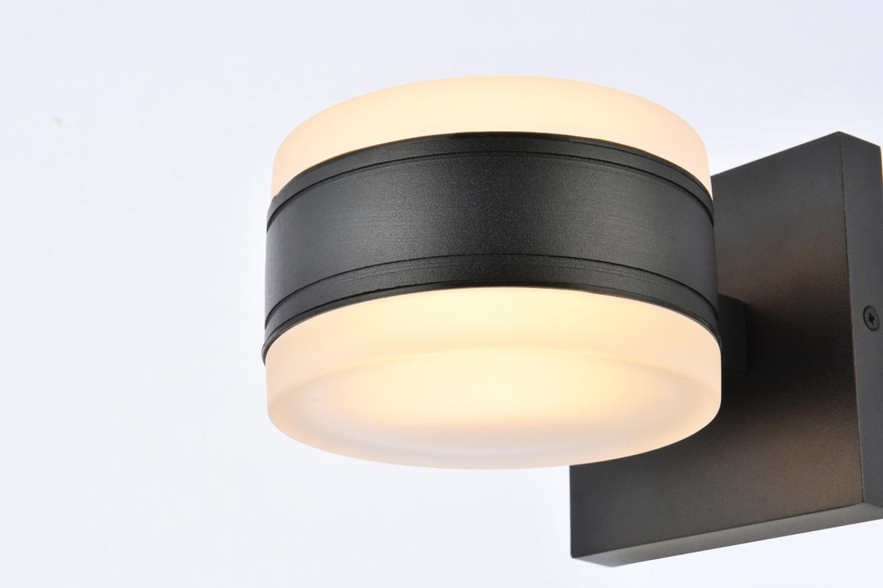 Living District LDOD4012BK Raine Integrated LED wall sconce in black