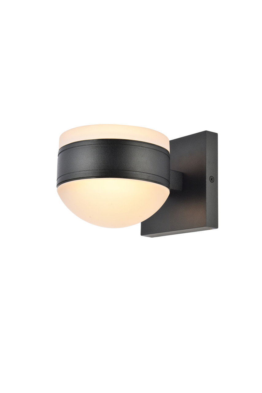 Living District LDOD4017BK Raine Integrated LED wall sconce in black