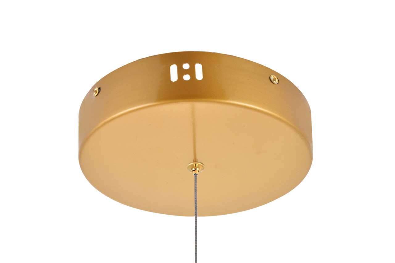 Living District LD9001D29BR Sonya 3 Light Gold Pendant