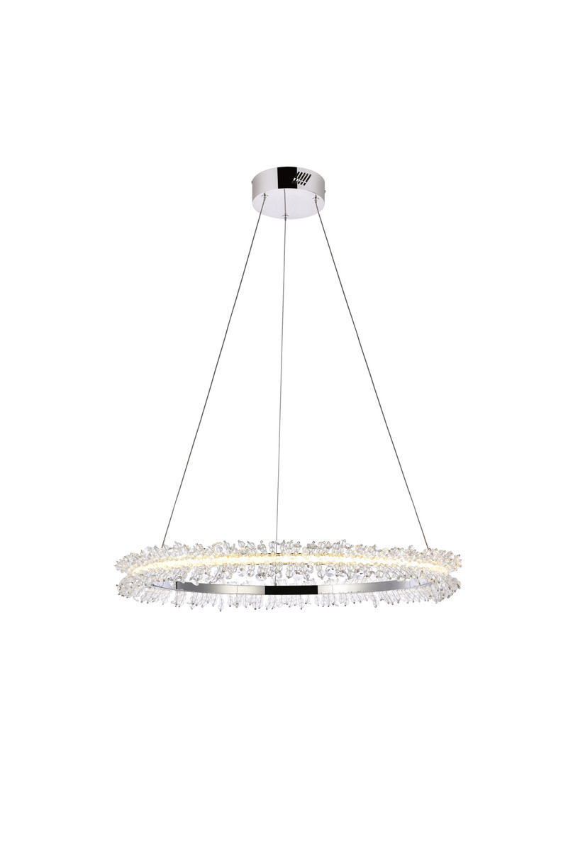 Elegant Lighting 3506D26C Laurel LED 26 inch Chrome pendant