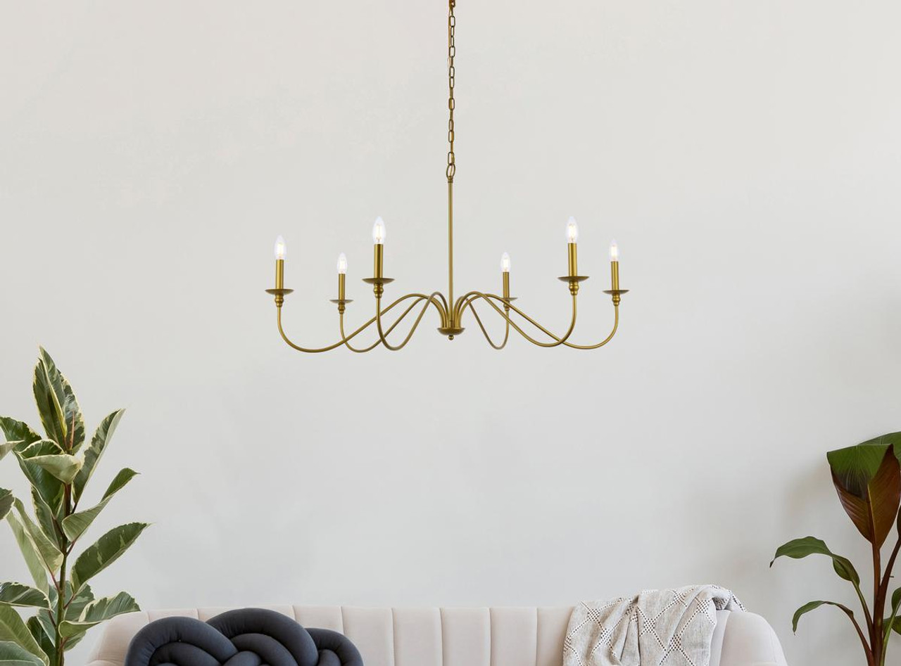 Living District LD5056D42BR Rohan 42 inch chandelier in brass Living District LD5056D42BR Rohan 42 inch chandelier in brass