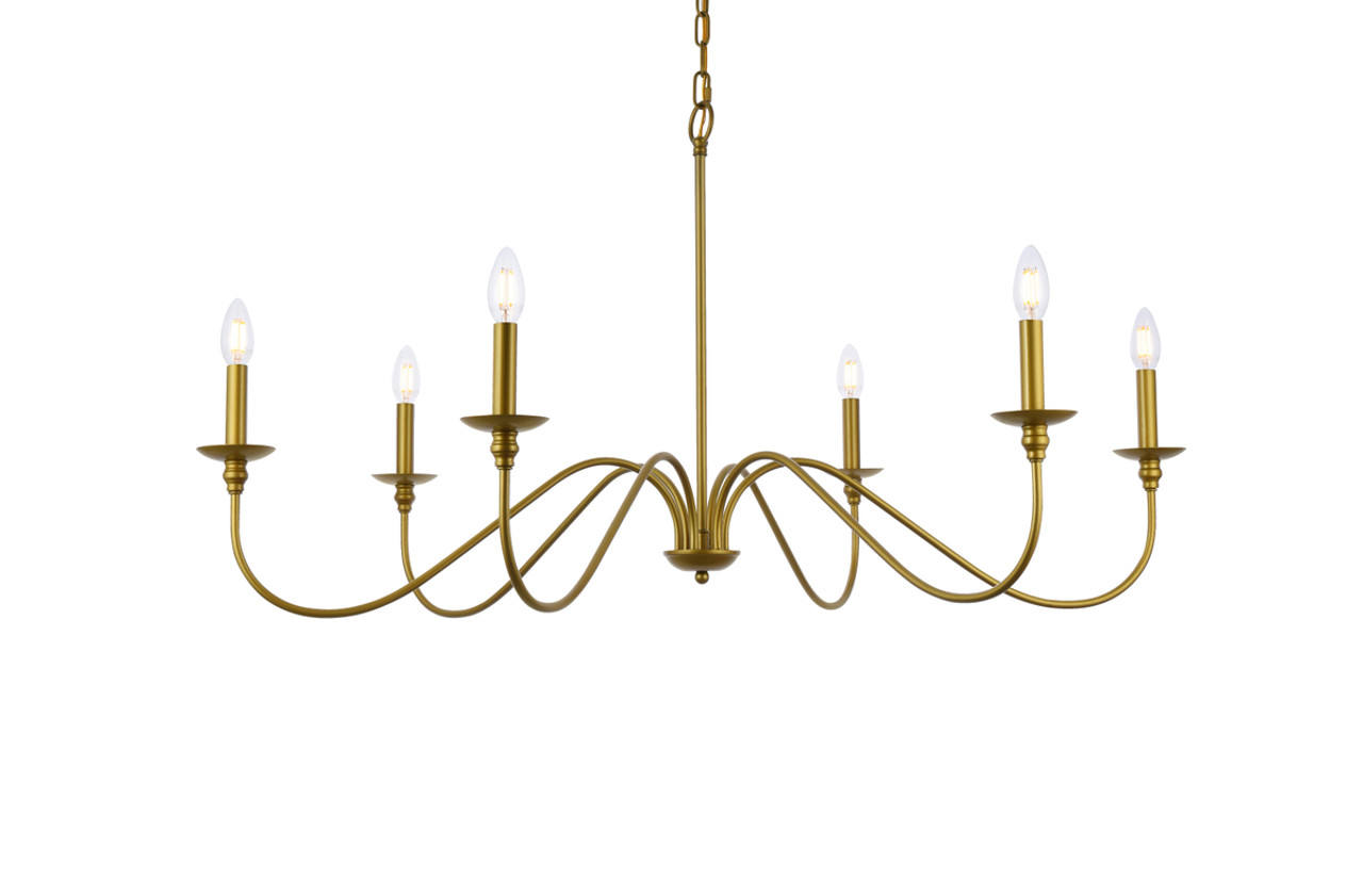 Living District LD5056D42BR Rohan 42 inch chandelier in brass Living District LD5056D42BR Rohan 42 inch chandelier in brass