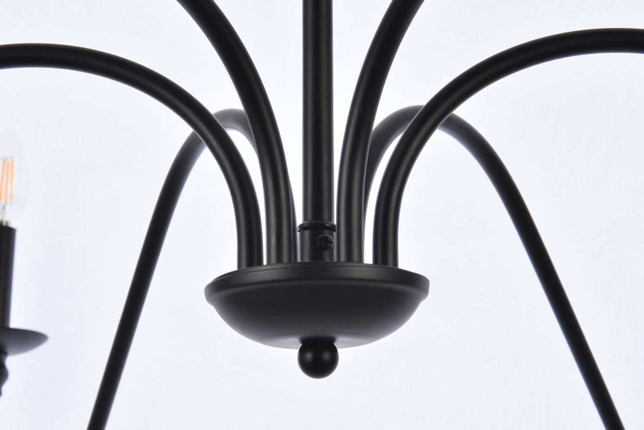 Living District LD5056D48MB Rohan 48 inch chandelier in matte black