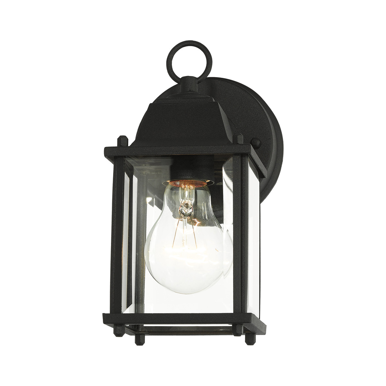 LIVEX LIGHTING 7506-14 Hamilton 1 Lt Textured Black  Outdoor Wall Lantern